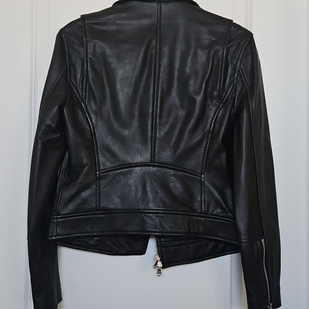 NWT L'Agence Lambskin Biker Jacket