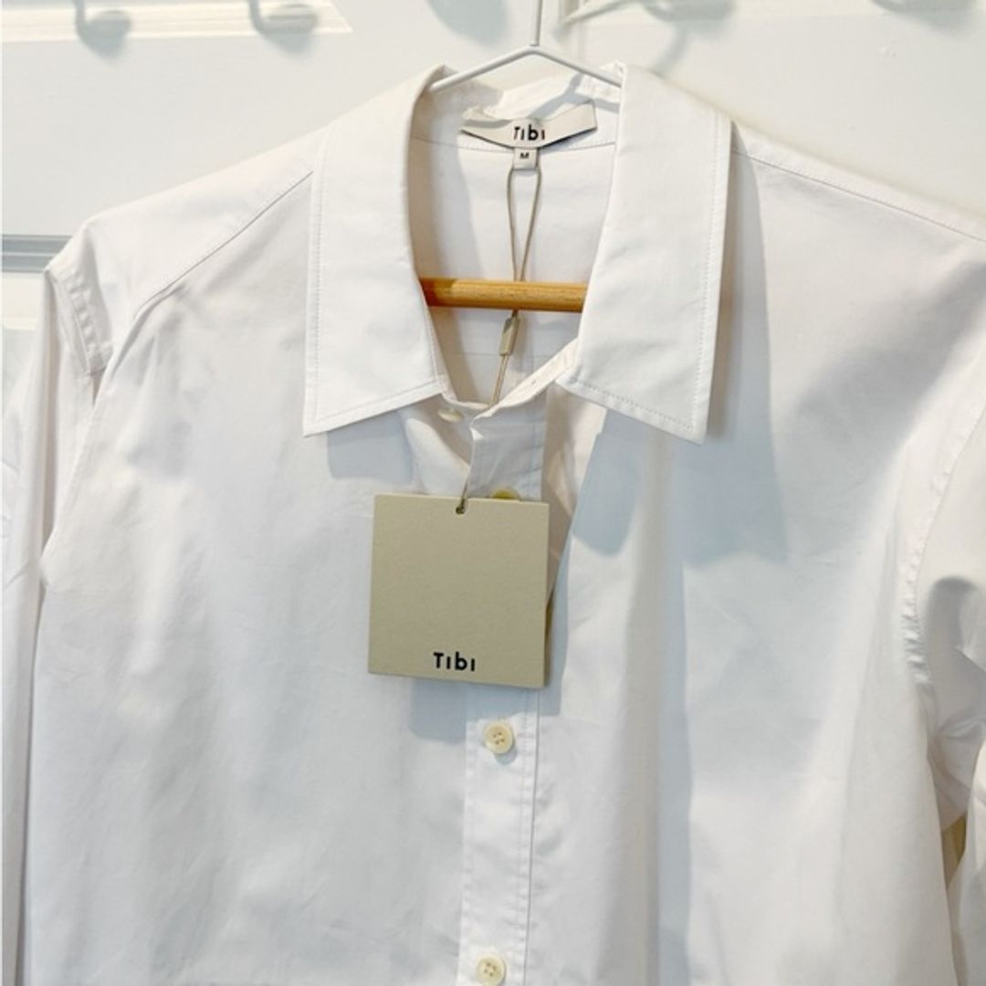 NWT Tibi Eco Poplin Cut Out Charlie Shirt