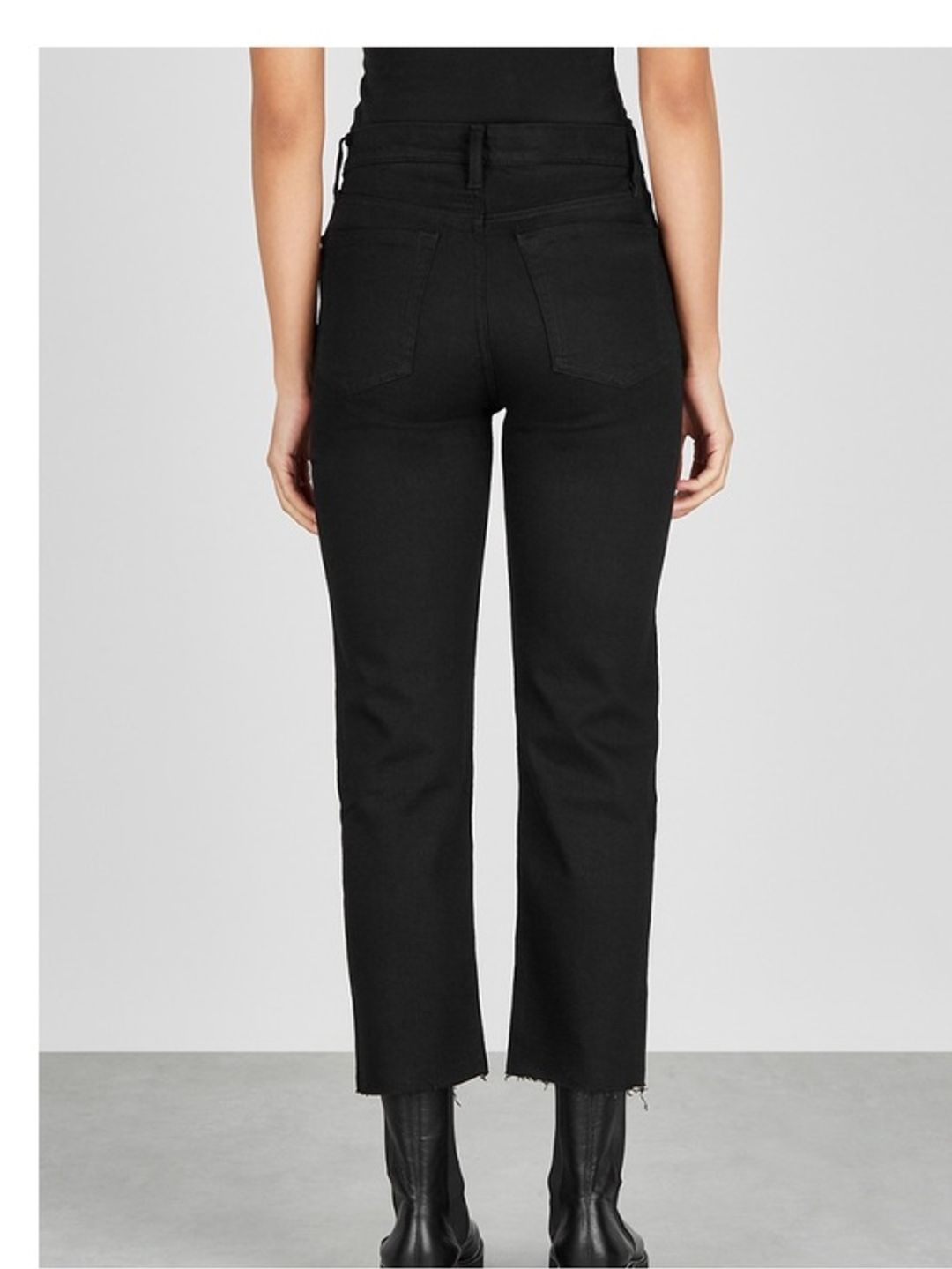 Re/Done Black High-Rise Stovepipe Jeans