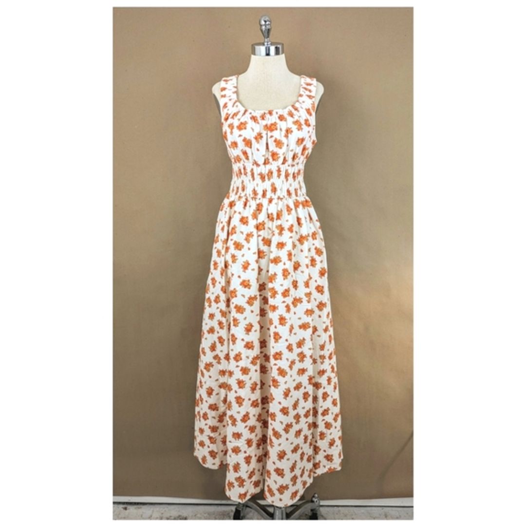 NWT Aligne Helaine Shirred Waist Midi Dress