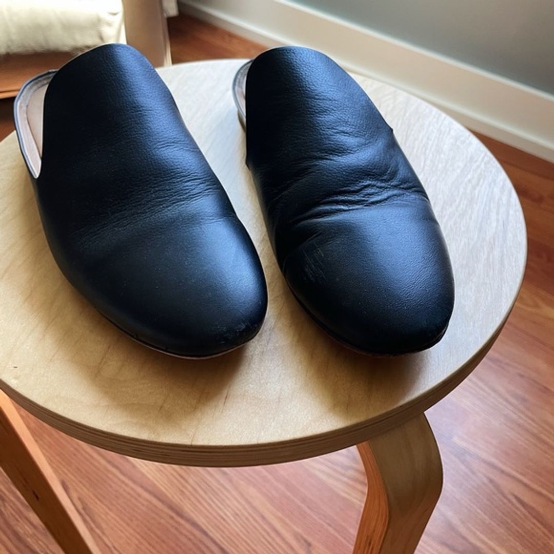 COS Black Leather Loafers