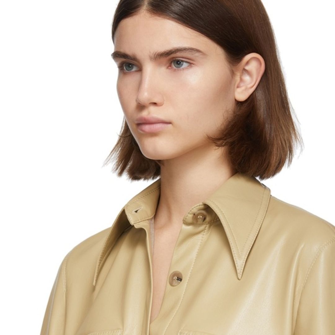 Nanushka Authentic Vegan Leather Elpi Shirt  Size M, US