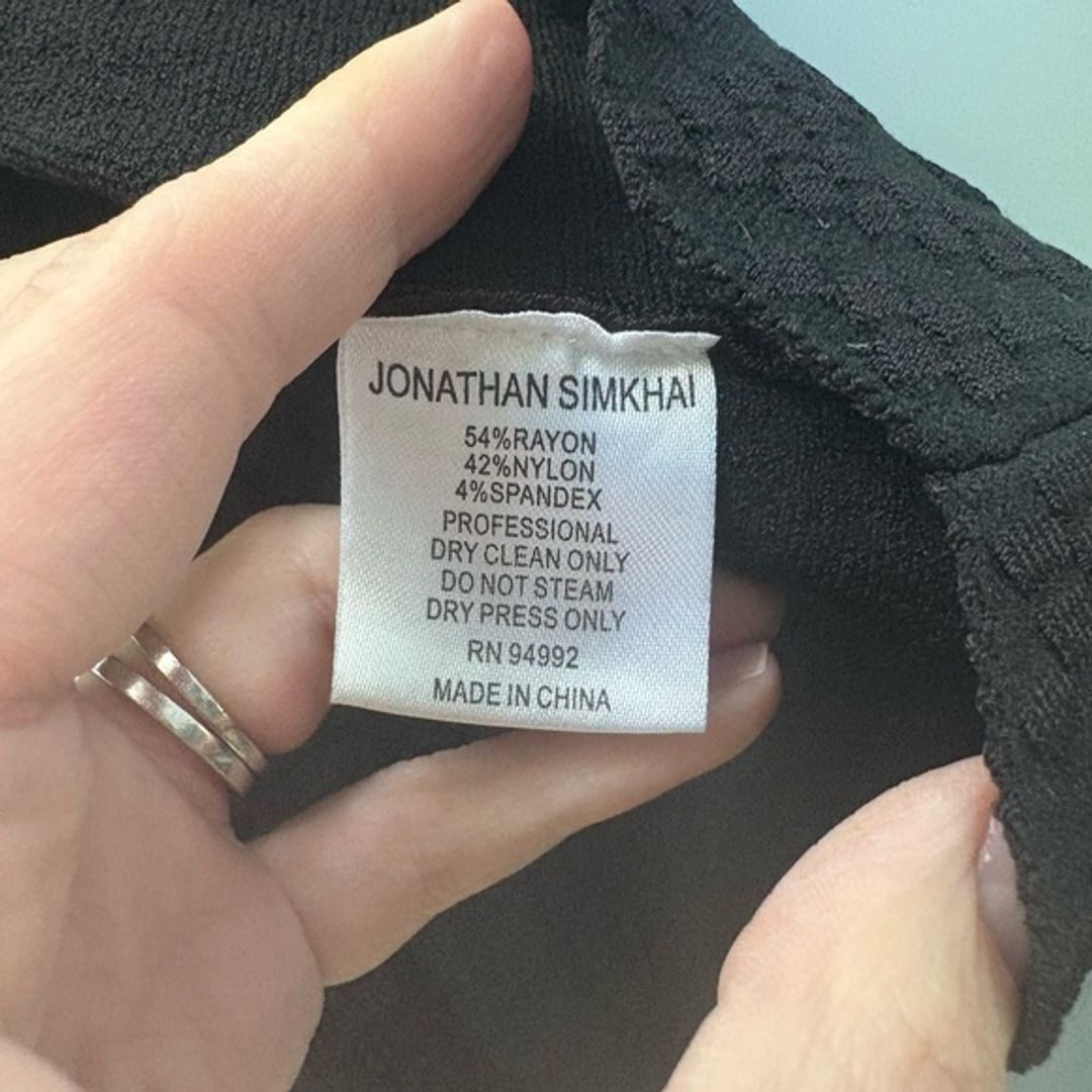 NWT Simkhai Jonathan Textured Black Flared Skirt