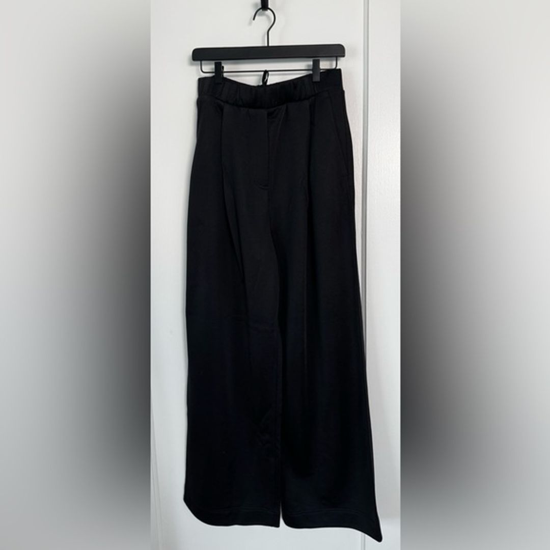 Silk Terry Pleated Pull On Pant