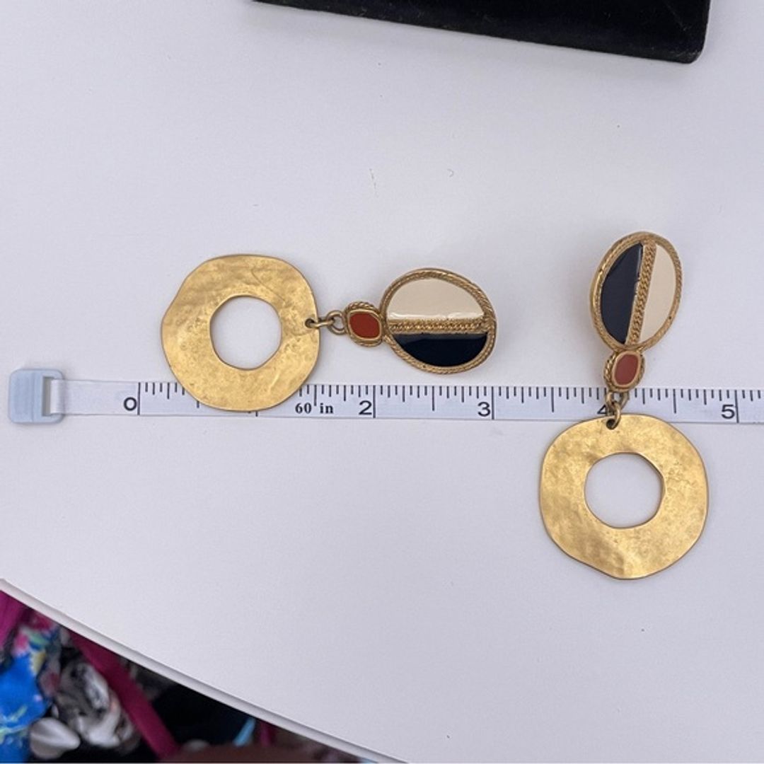 Vintage Gold and Black Earrings