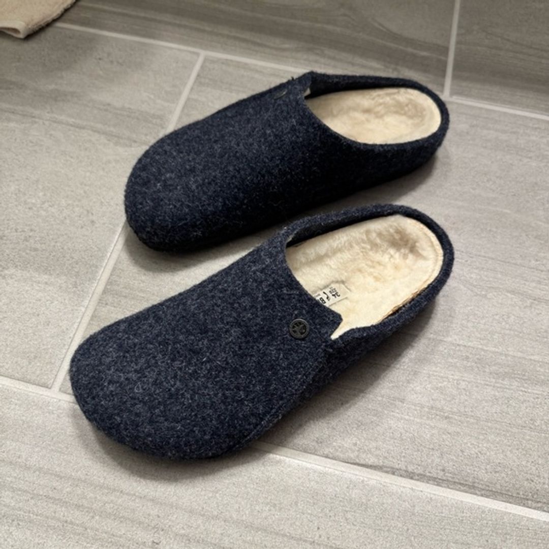 Birkenstock Kids Shoes Felt Slip-on Clog Dark Grey