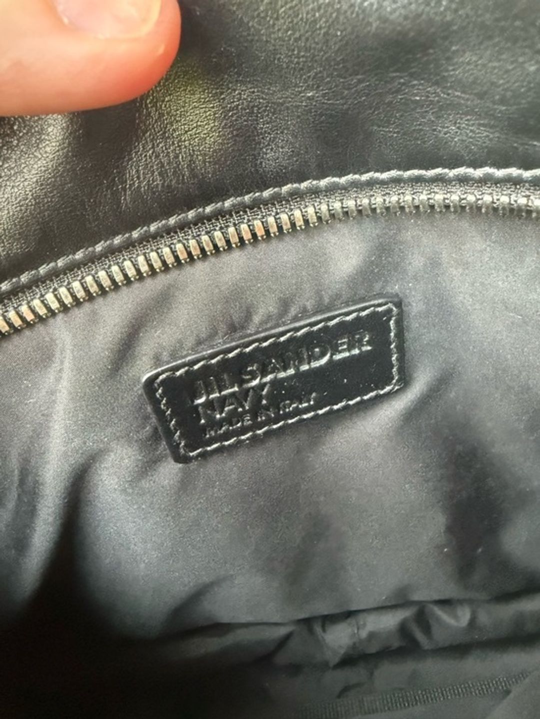 Jil Sander Navy Leather/Suede Bag