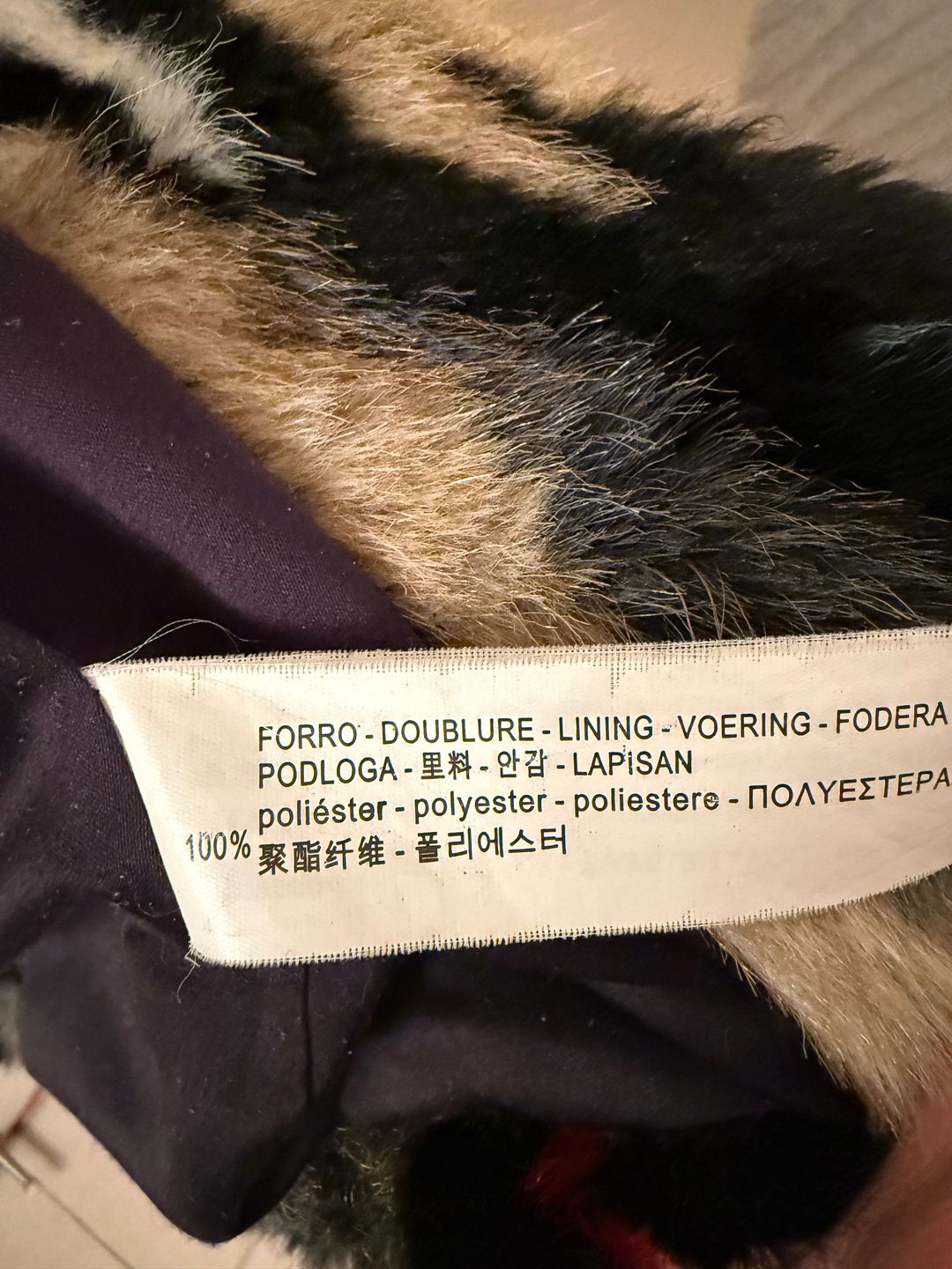 Multicolor Faux Fur Coat