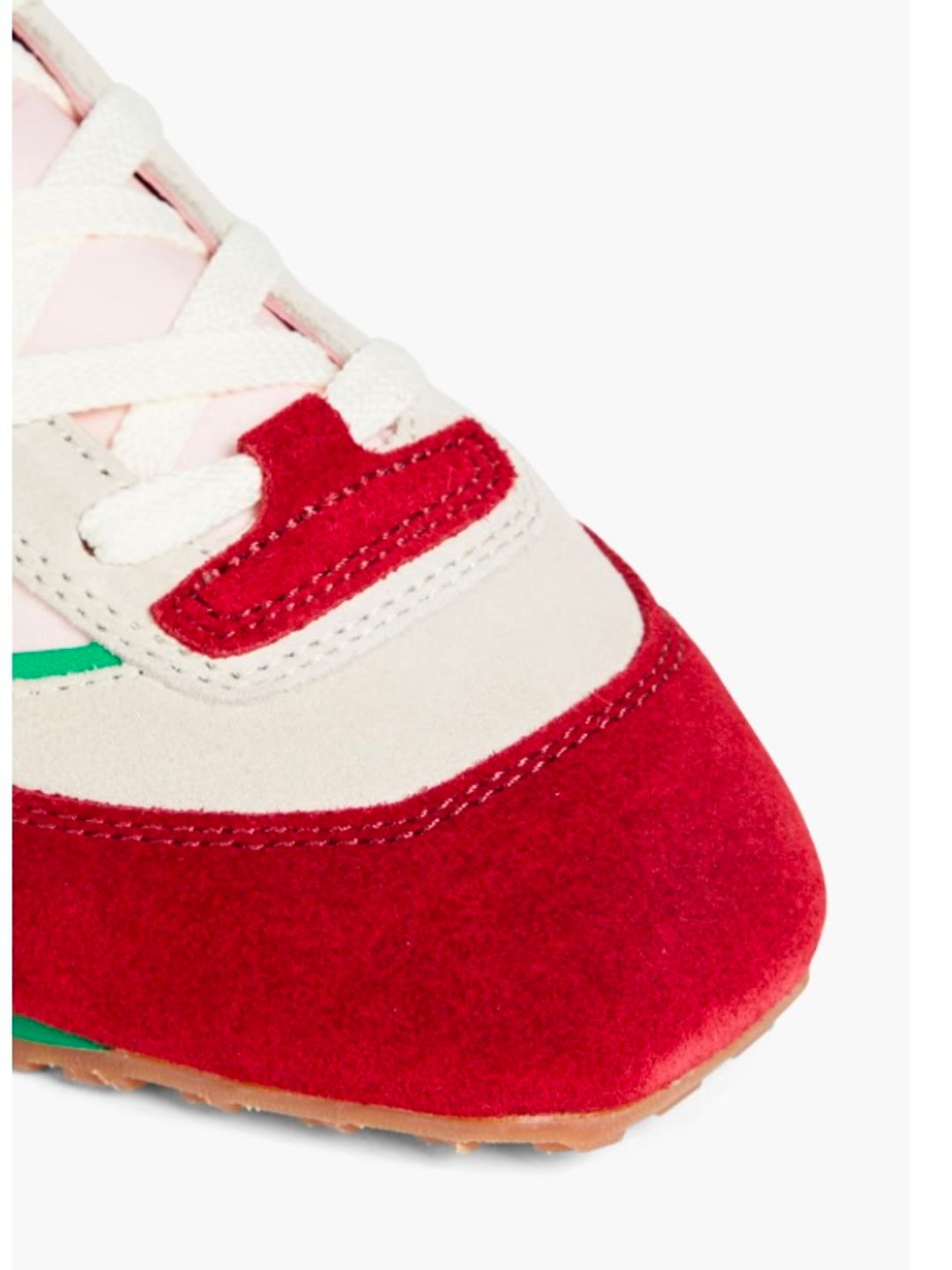 Zimmermann Color-block twill and suede sneakers