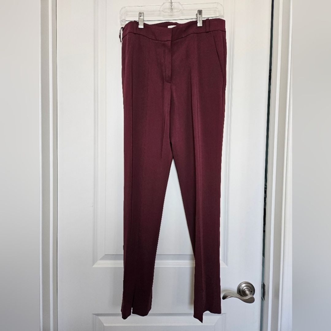 Tibi BEATLE Stretch Crepe Straight Leg Pants in Good Condition