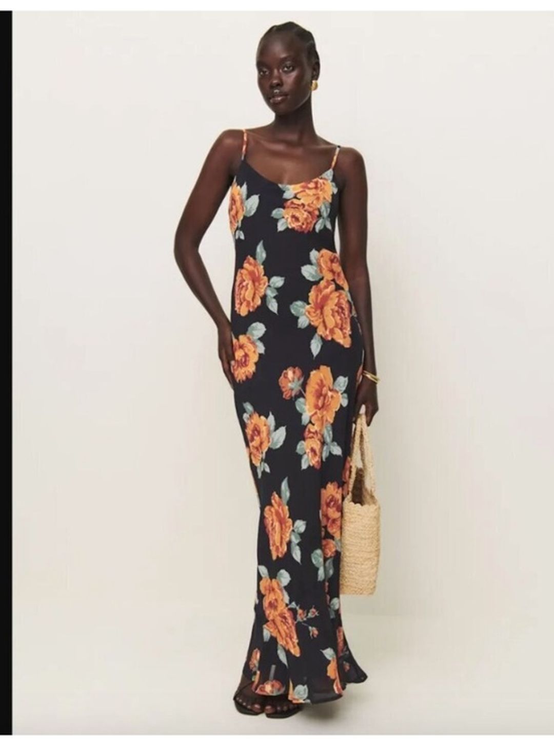 NWT Reformation Parma Dress Bias Floral Slip Maxi Dress