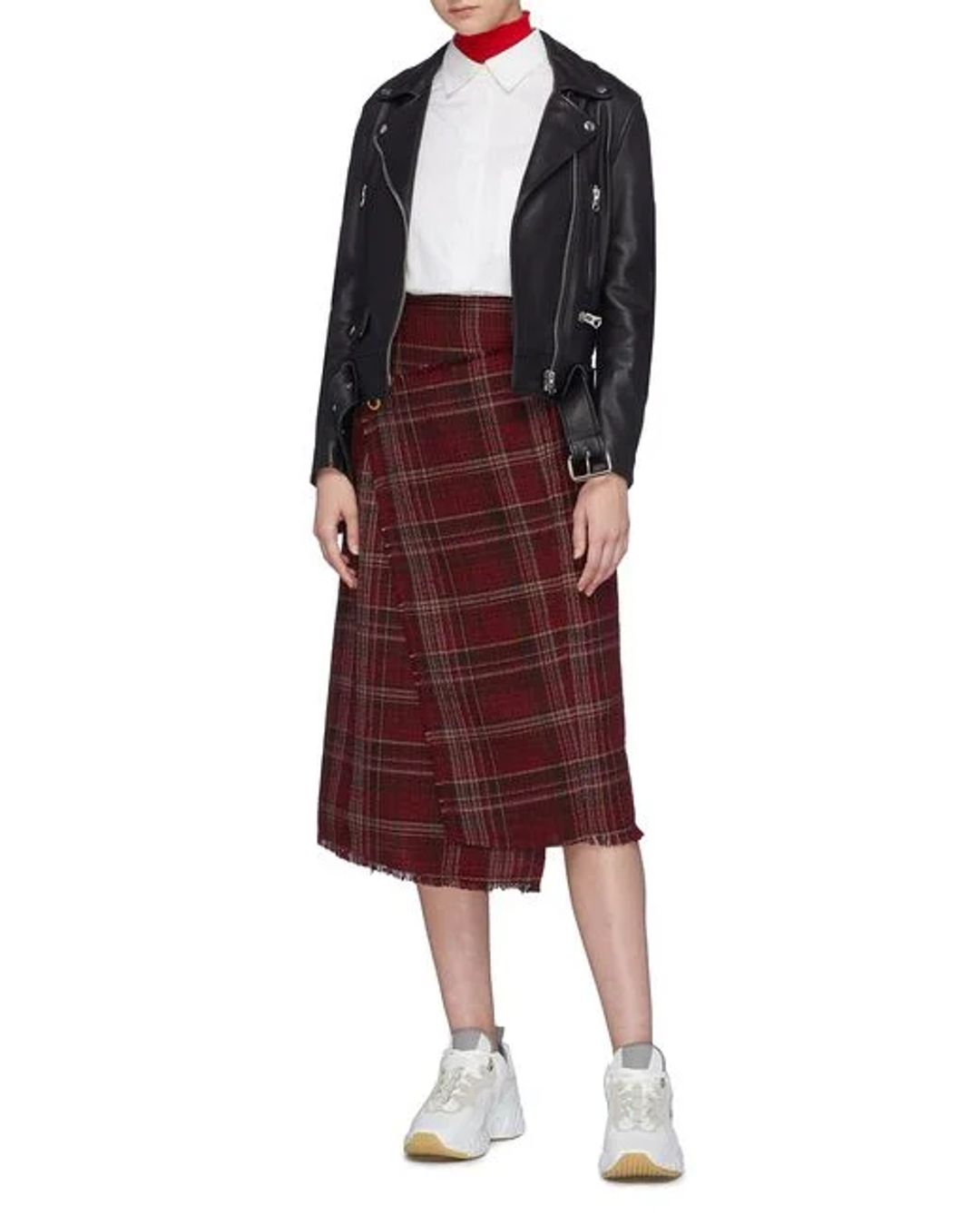 Tweed Wrap-Effect Skirt #9