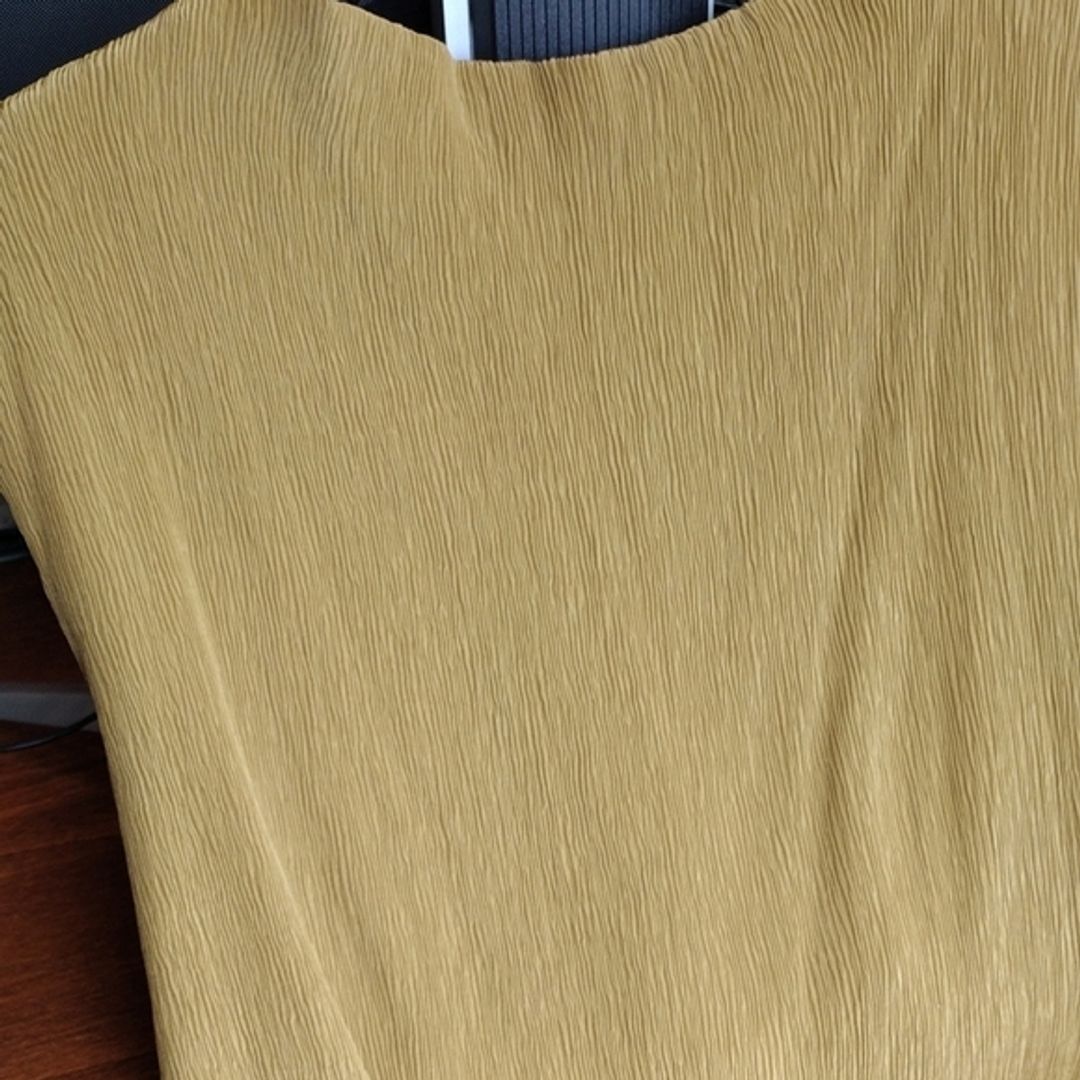 COS Cupro Silk Crinkle Top Brown Copper Twist Back Sleeveless Blouse