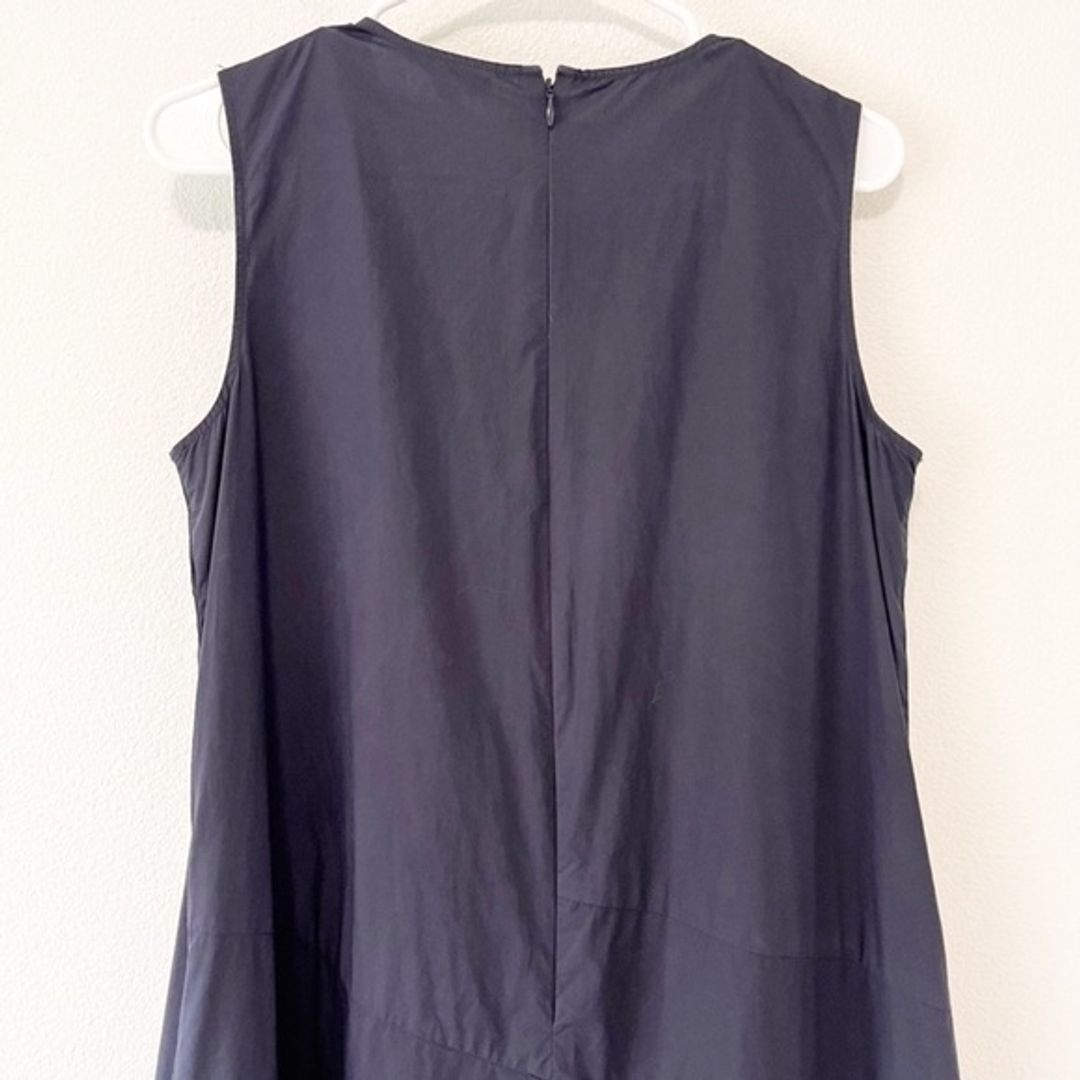 COS A-Line Maxi Dress with Pleated Ruffle Drape in Black or Slate Color