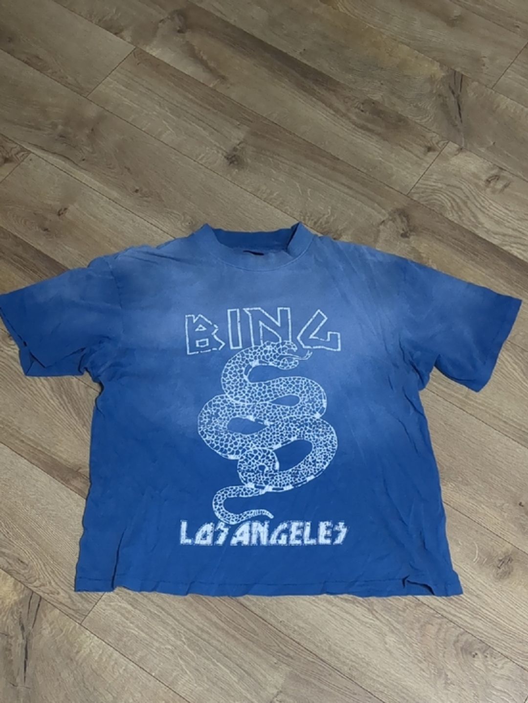 Ashton Tee Snake - Washed Electric Blue