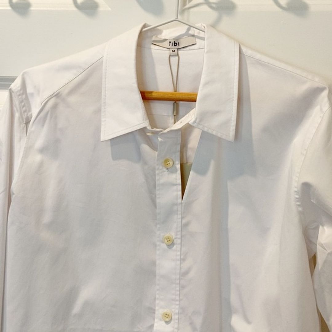 NWT Tibi Eco Poplin Cut Out Charlie Shirt