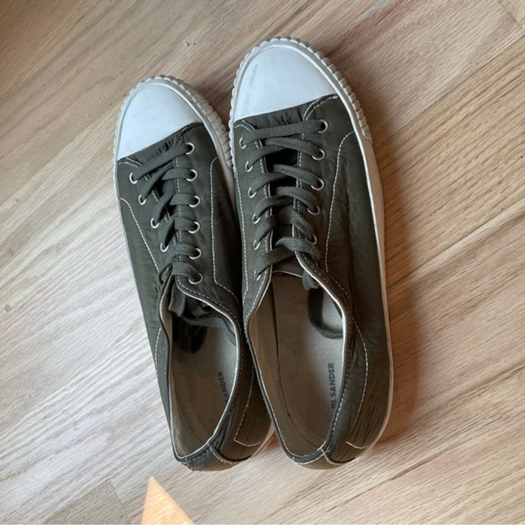 Jil Sander Navy Green Sneakers 39 EU  