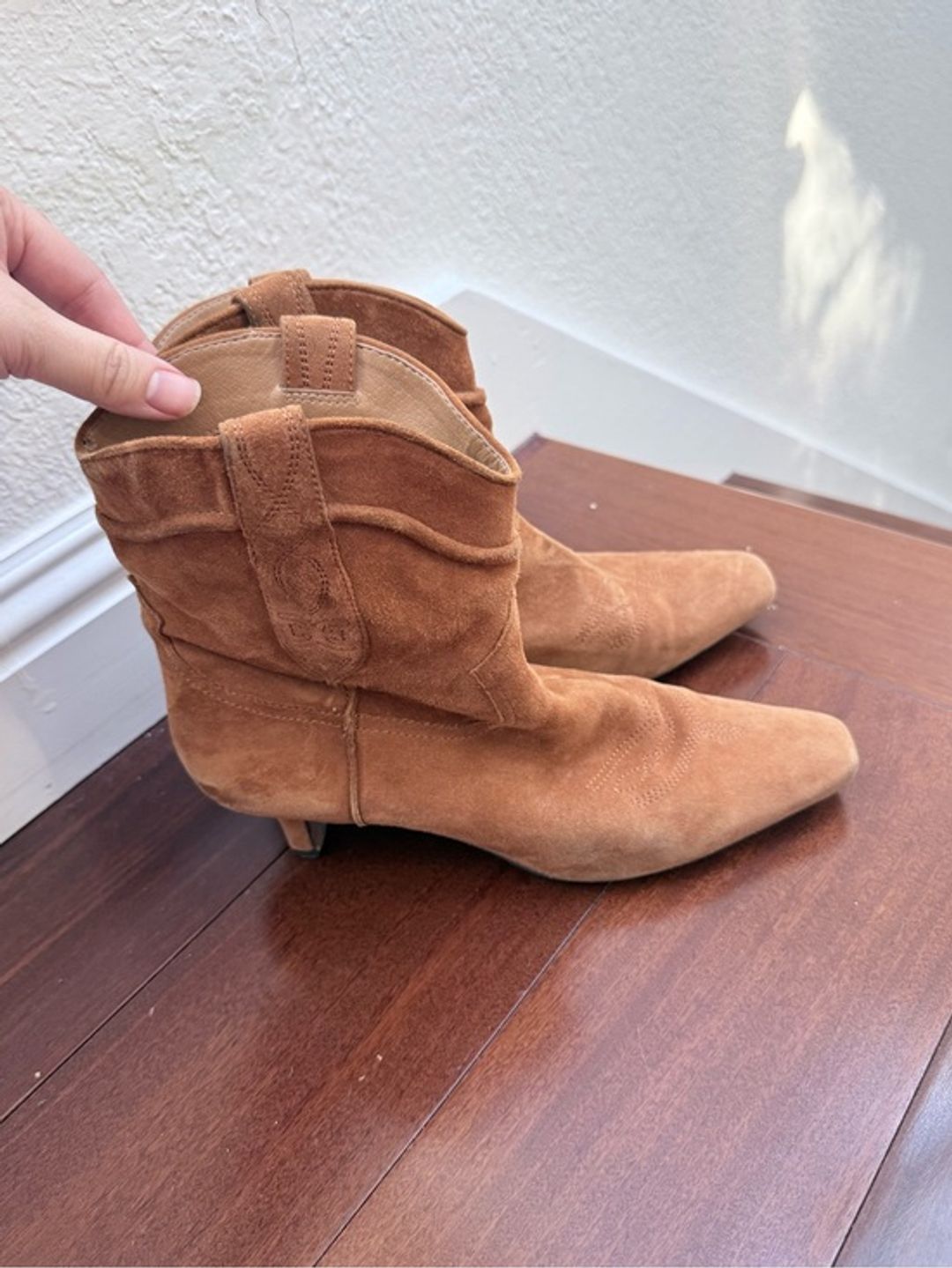 Sam Edelman Women's Suede Western Ankle Boots
