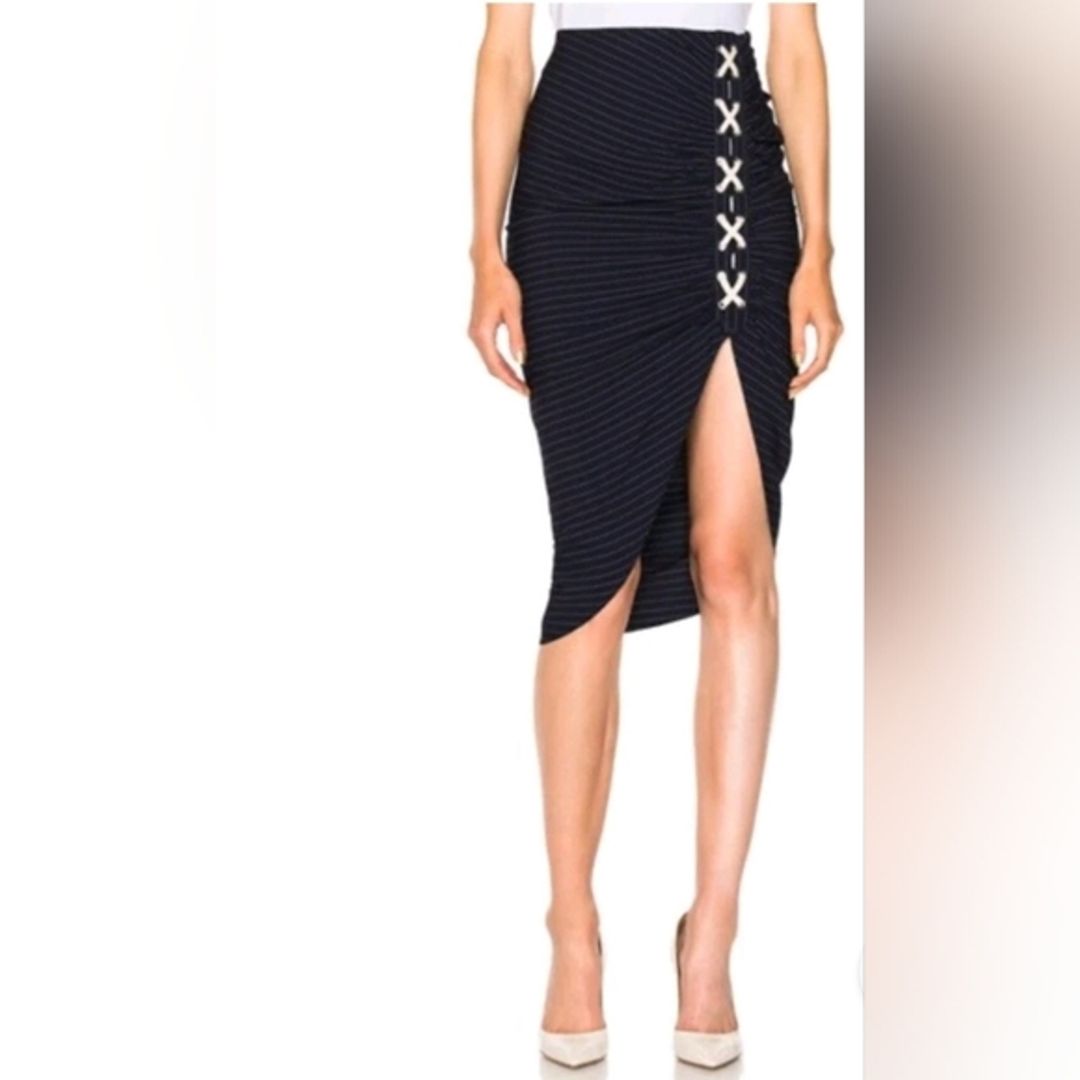 NWT Veronica Beard Marlow Lace Up Skirt