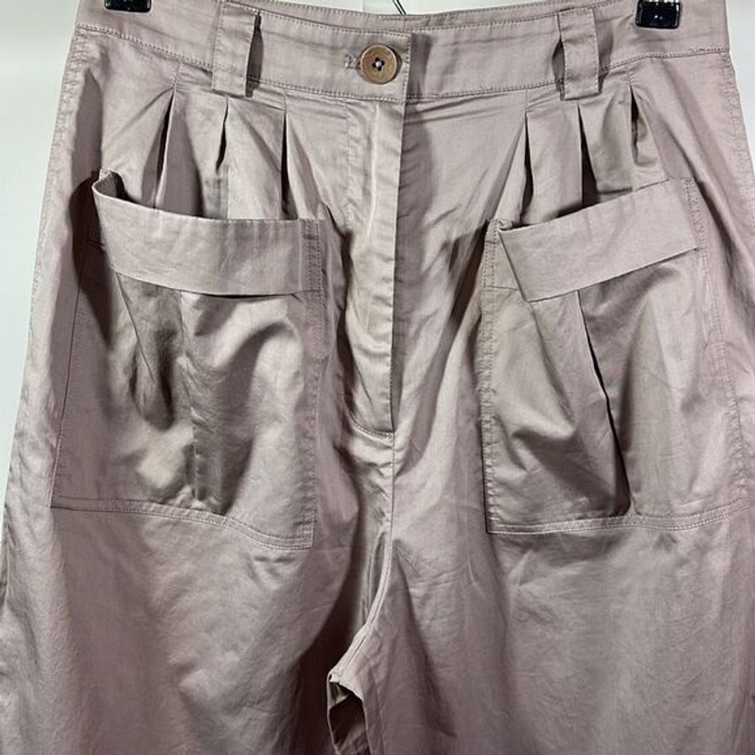 Tibi Beige Wide Leg Pants on
