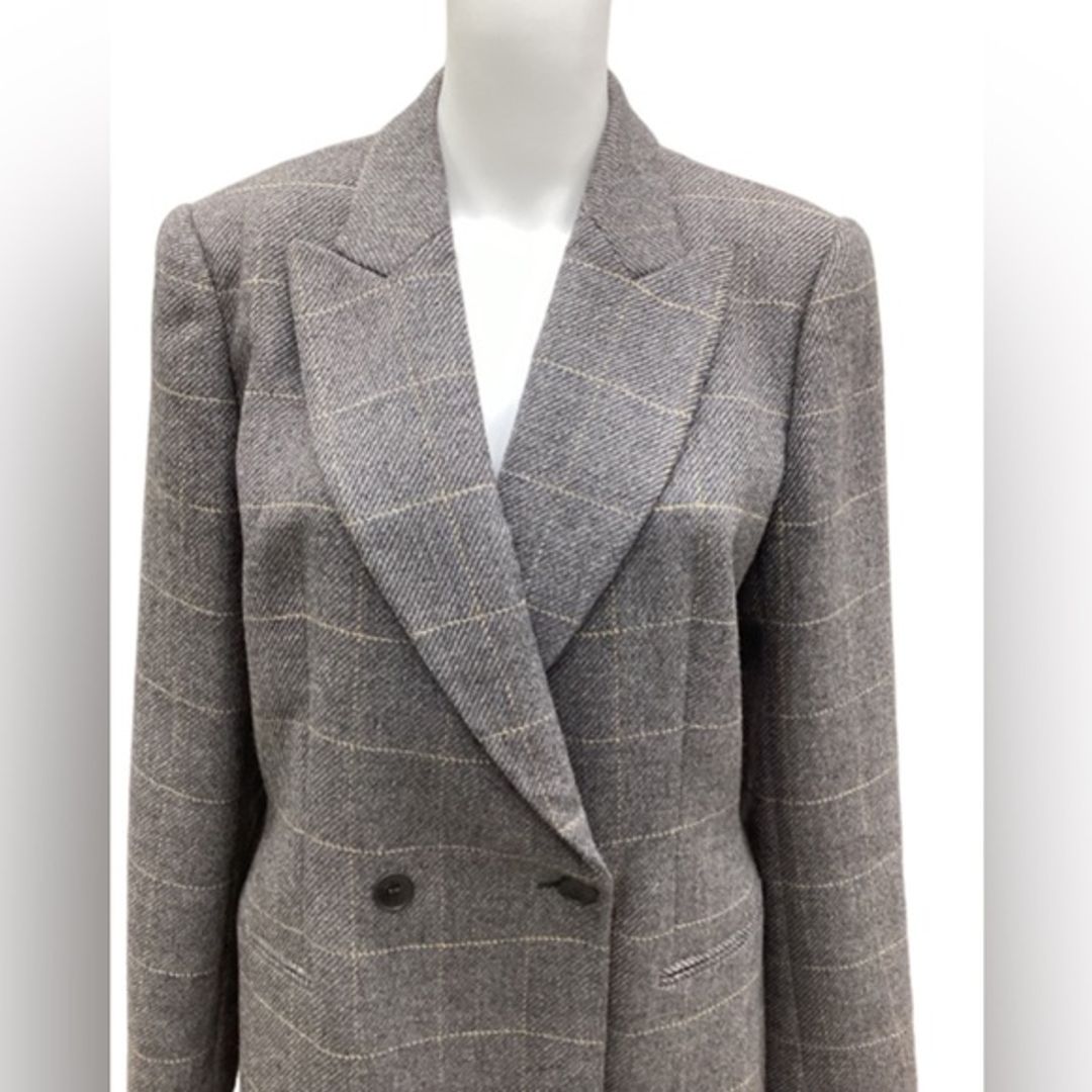 Giorgio Armani Gray Plaid Blazer