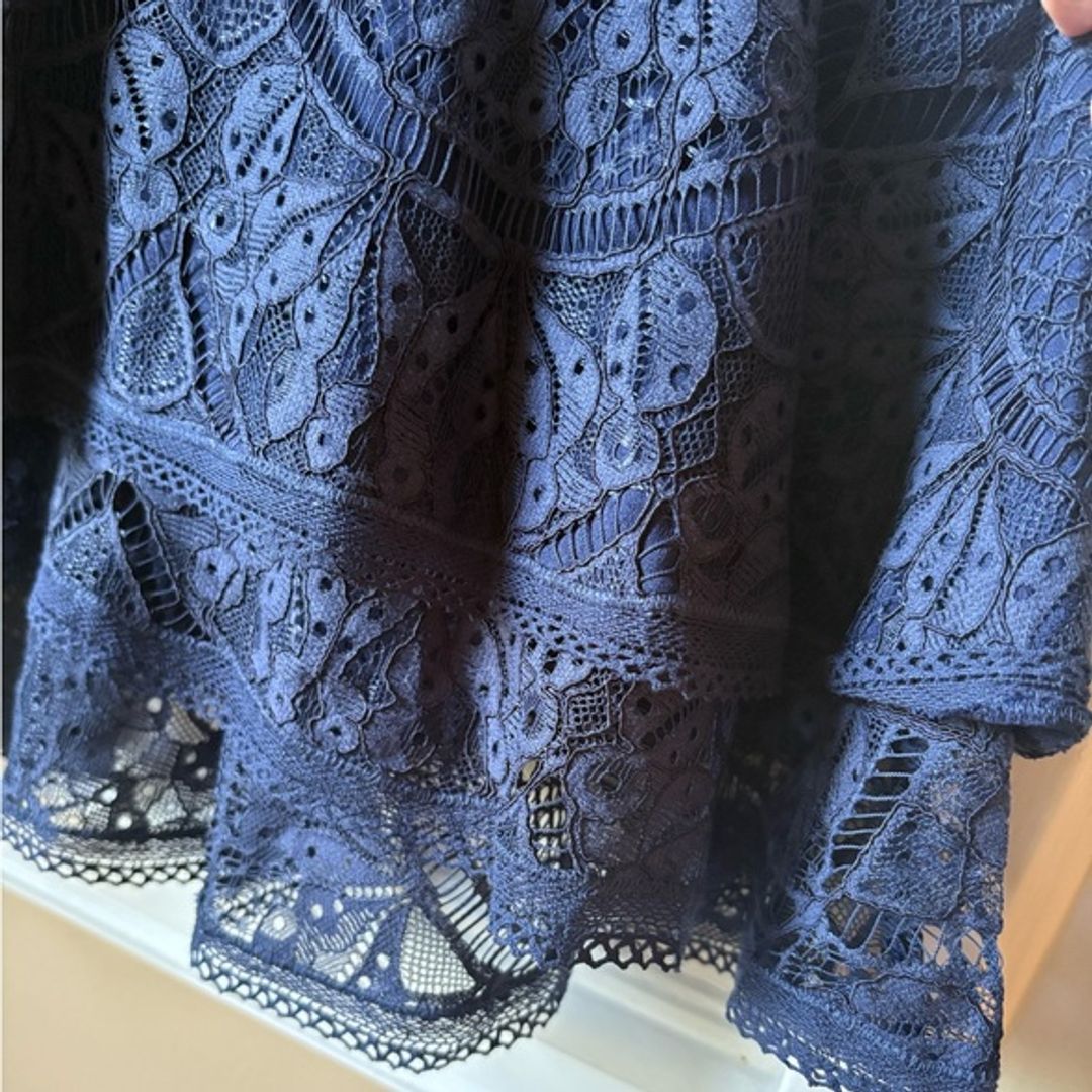 Jonathan Simkhai Navy Lace Short Dress