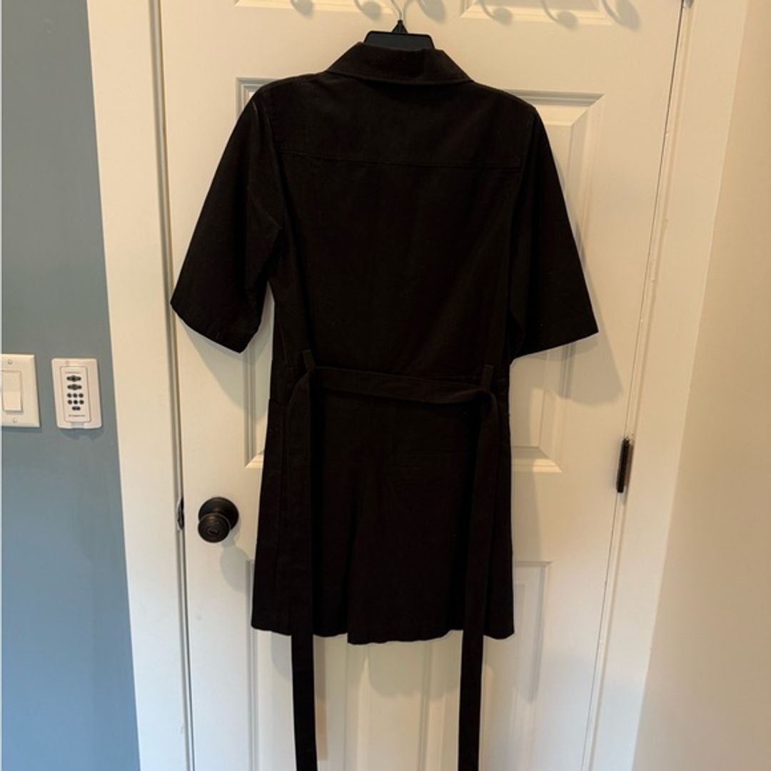 COS Cotton Twill Denim Romper Black