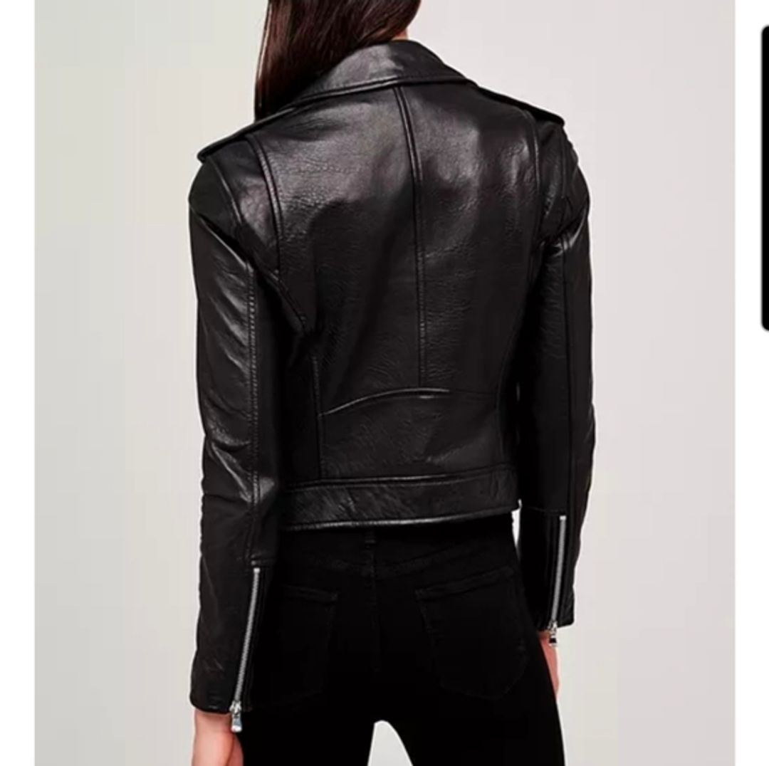 NWT L'Agence Lambskin Biker Jacket