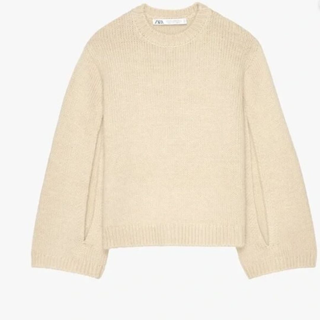 Zara Limited Edition Split Sleeve Wool Alpaca Sweater