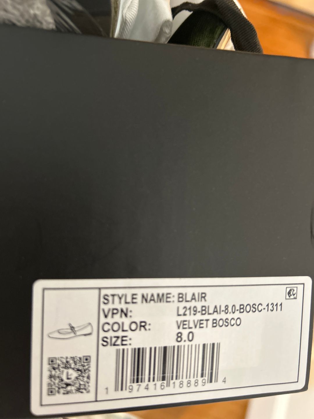 Blair Ballet Flat In Bosco Velvet