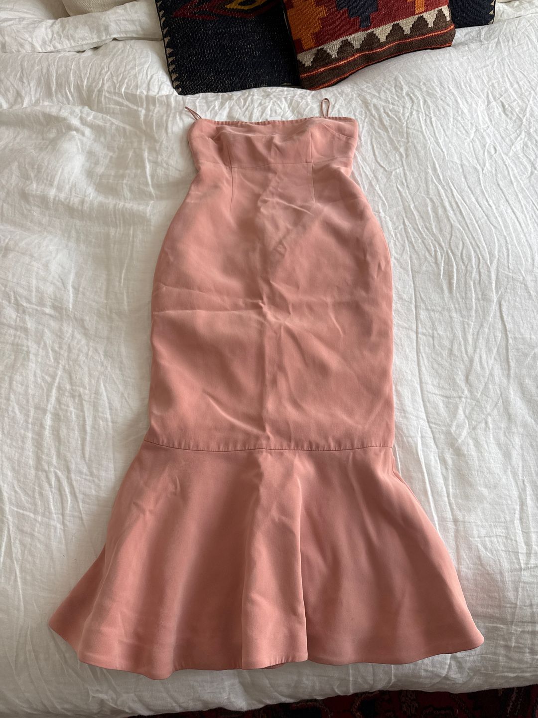 Strapless pink sweetheart dress
