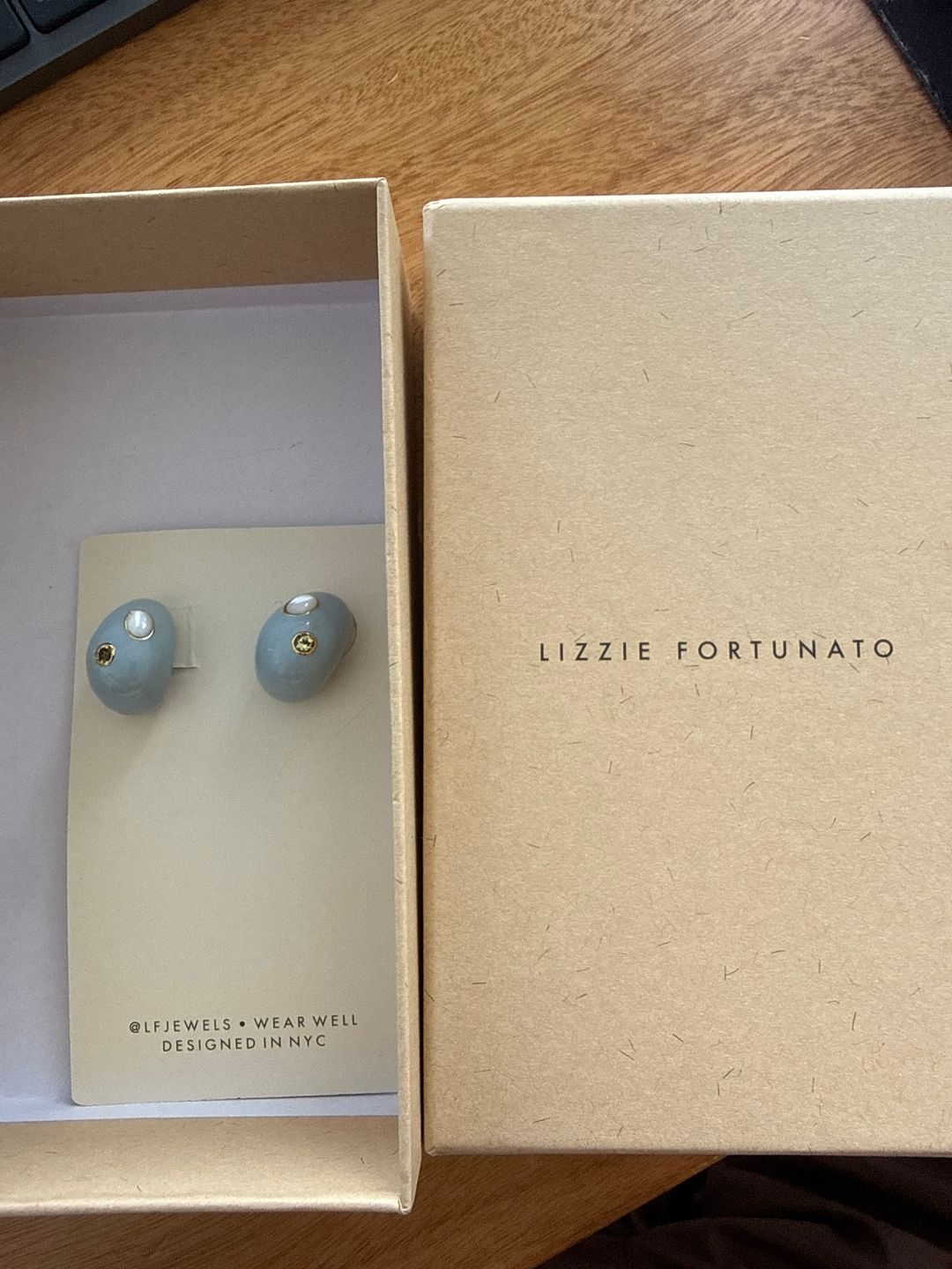 Lizzie Fortunato Mini Arp Earrings in Studded Mist
