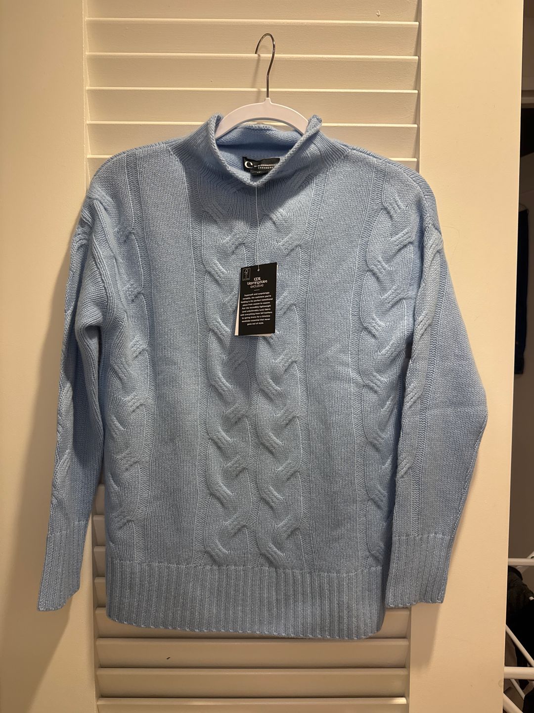 Mock Neck Cable Cashmere Sweater