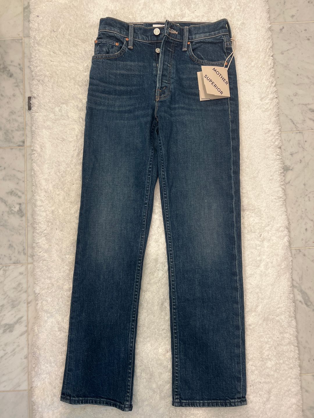 NWT Mother The Tomcat High Rise Ankle Straight Leg Jeans in Cannonball