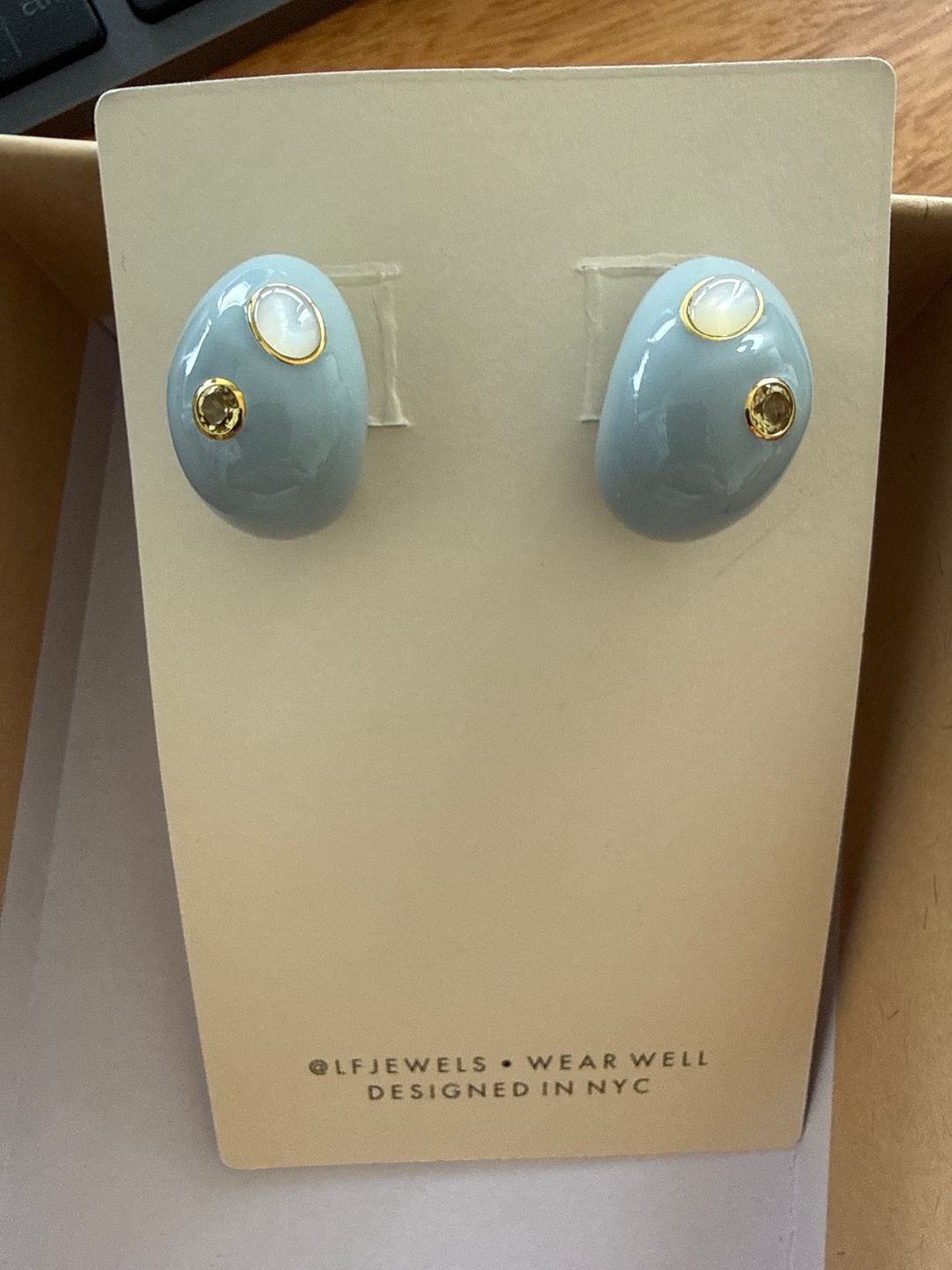 Mini Arp Earrings in Studded Mist
