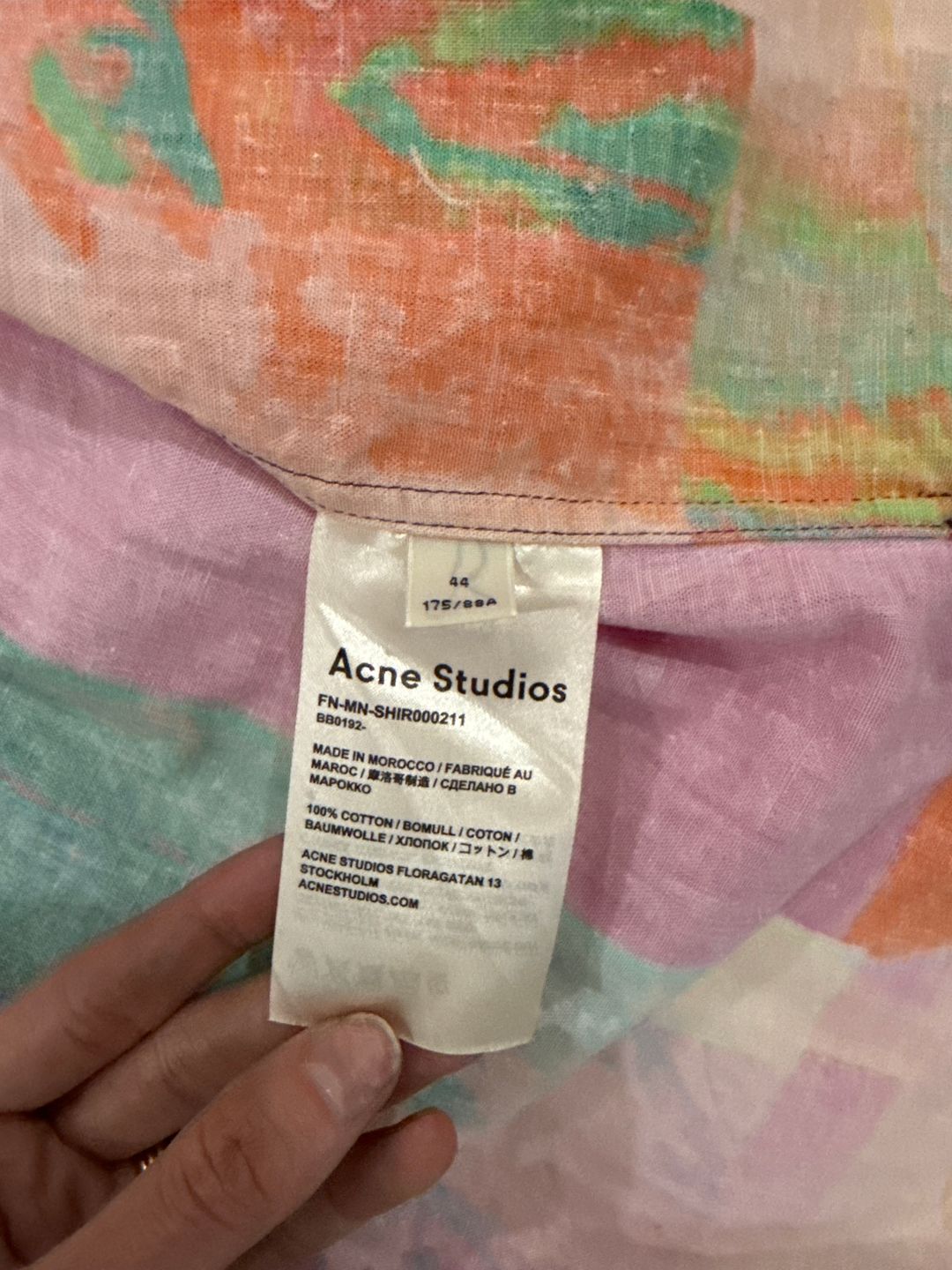 Acne Studios Simon Botanical Print Vacation Shirt