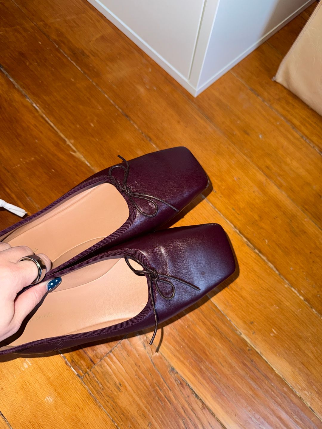 Square Toe Ballerina - Plum