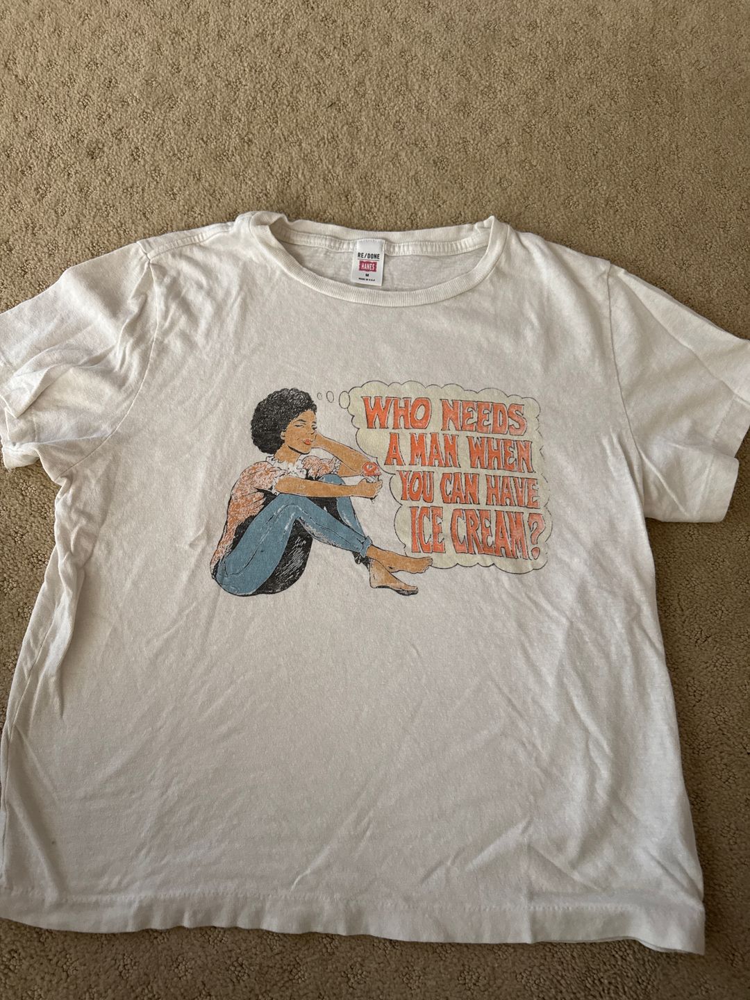 x Hanes Classic Who Needs A Man Tee