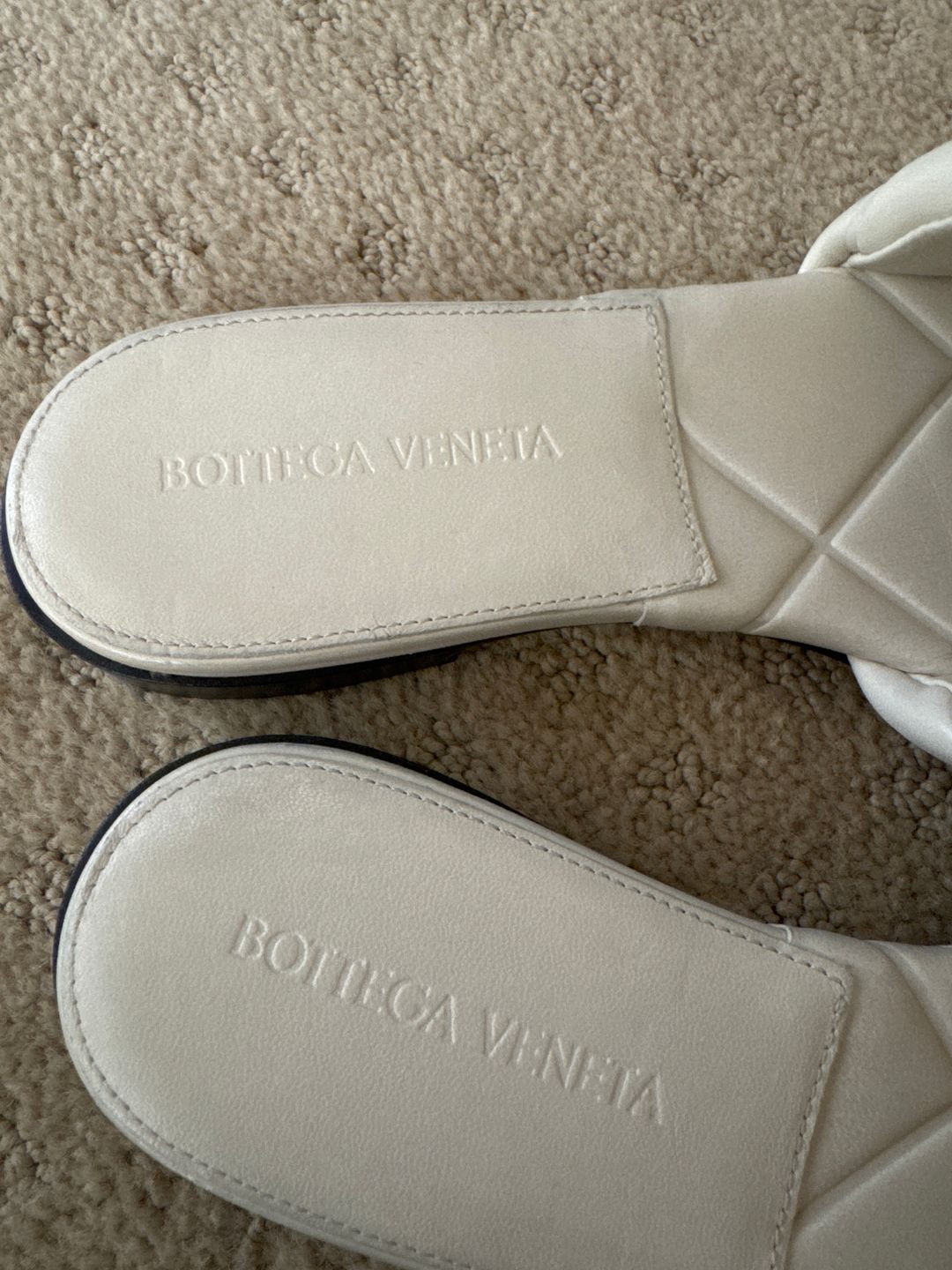 Bottega Veneta Embossed Lido flat