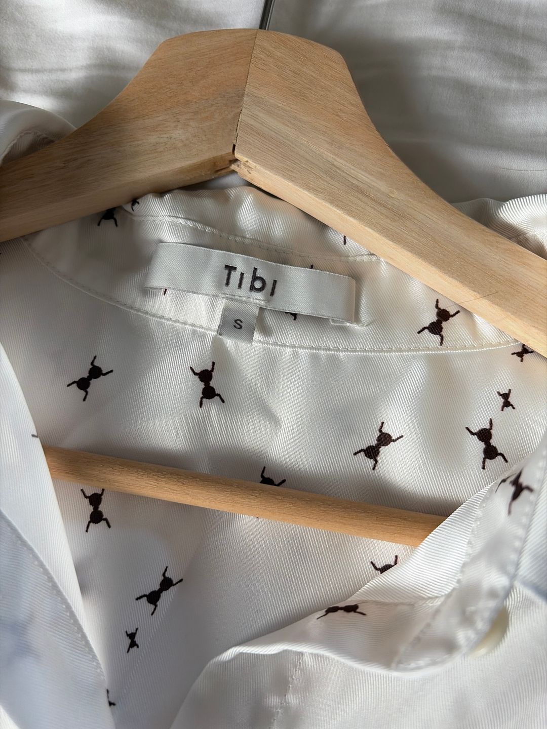 Ant print button up long sleeve shirt