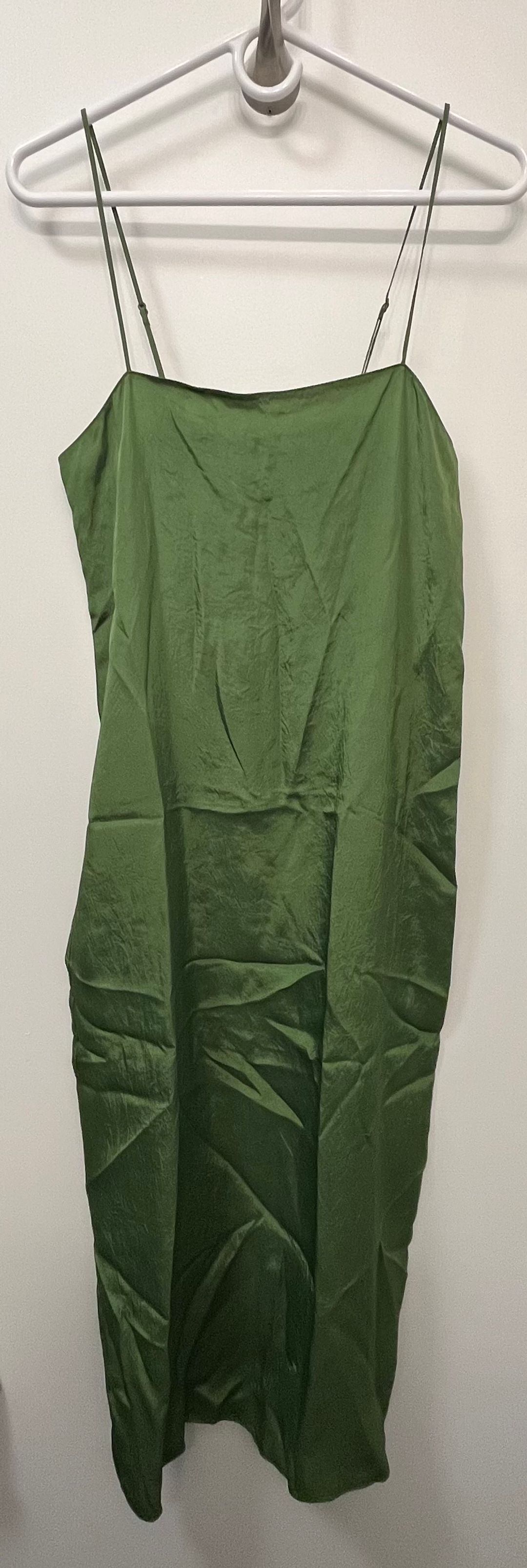 Summer Acetate Crinkle Slip Dress