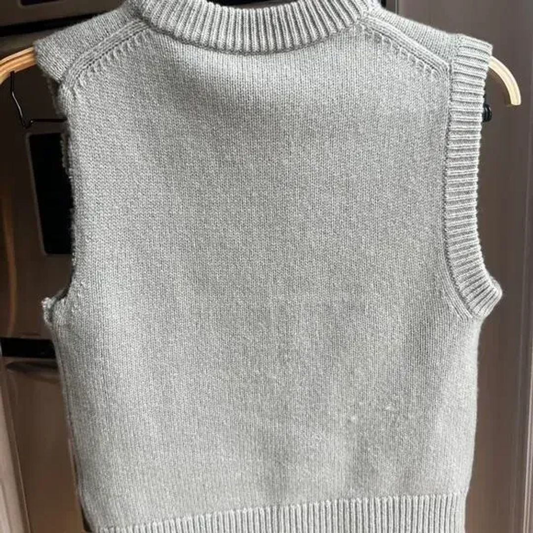 Tibi Soft Lambswool Distressed Sweater Vest
