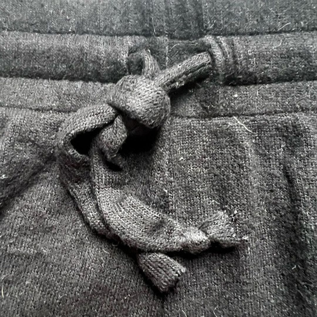 LESET Soft Viscose Knit Black Elastic Waist Shorts