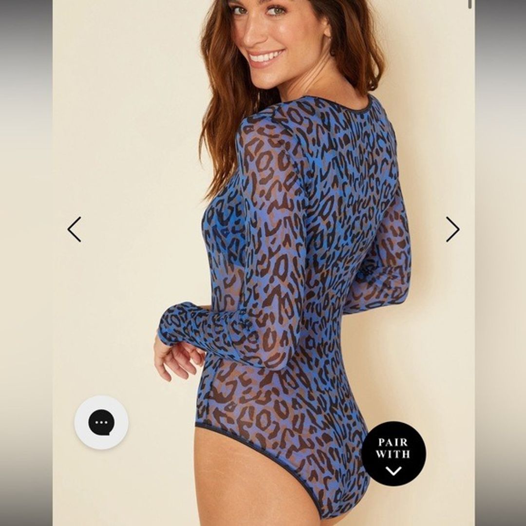 Cosabella Soire Confidence Printed Long Sleeve Bodysuit