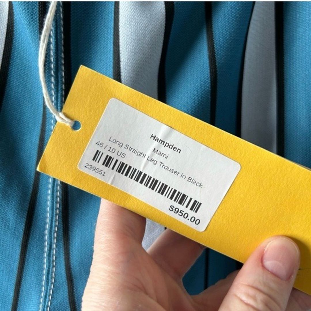 NWT Marni Blue and White Striped Hampden Pants