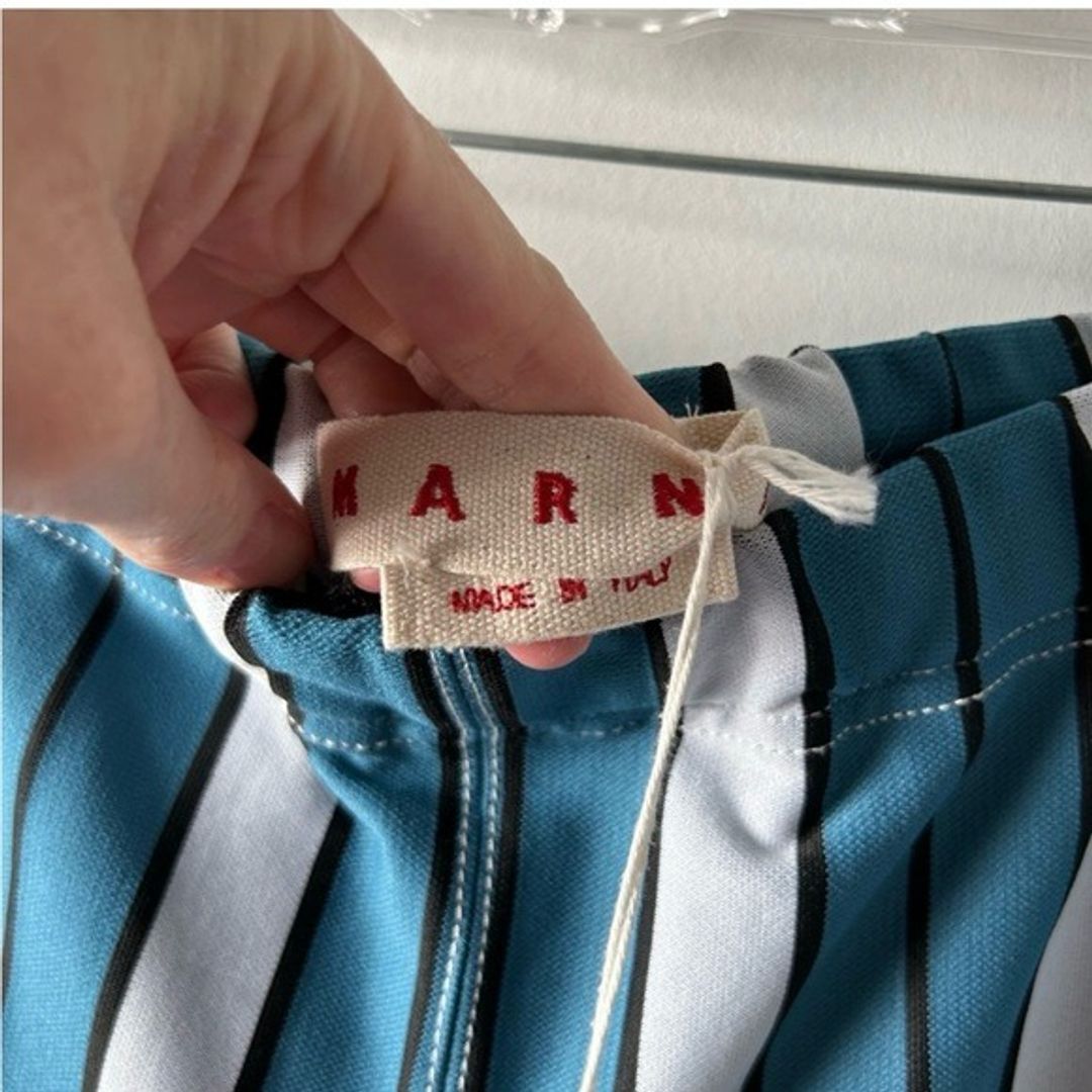 NWT Marni Blue and White Striped Hampden Pants
