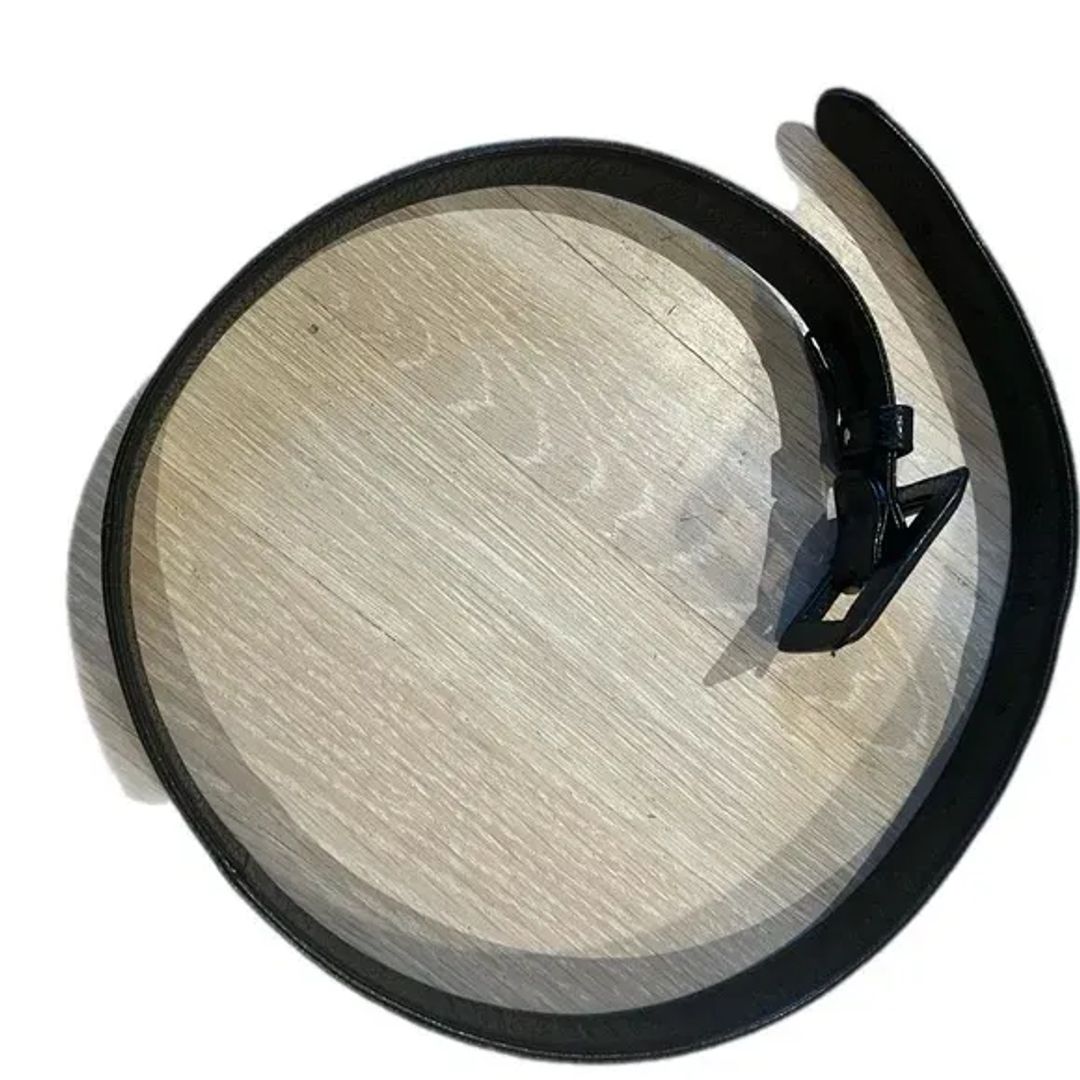 Chanel 1990s Vintage Black Textured Leather Belt