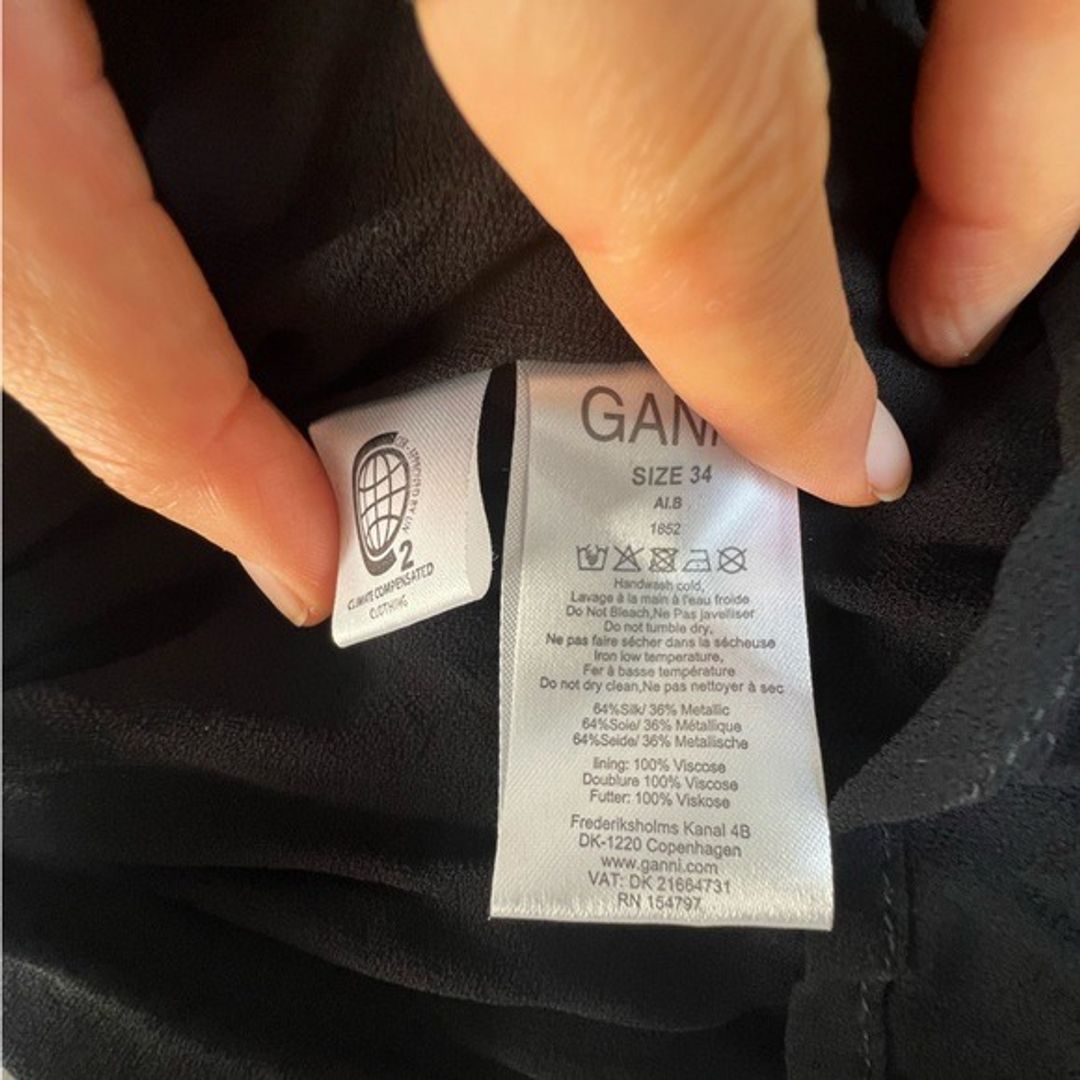 Ganni Silk & Lurex Metallic Floral Spaghetti Strap Maxi Dress