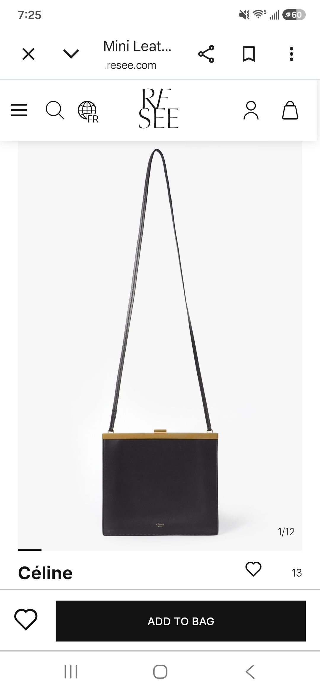 Celine Mini Clasp bag from Phoebe Philo era
