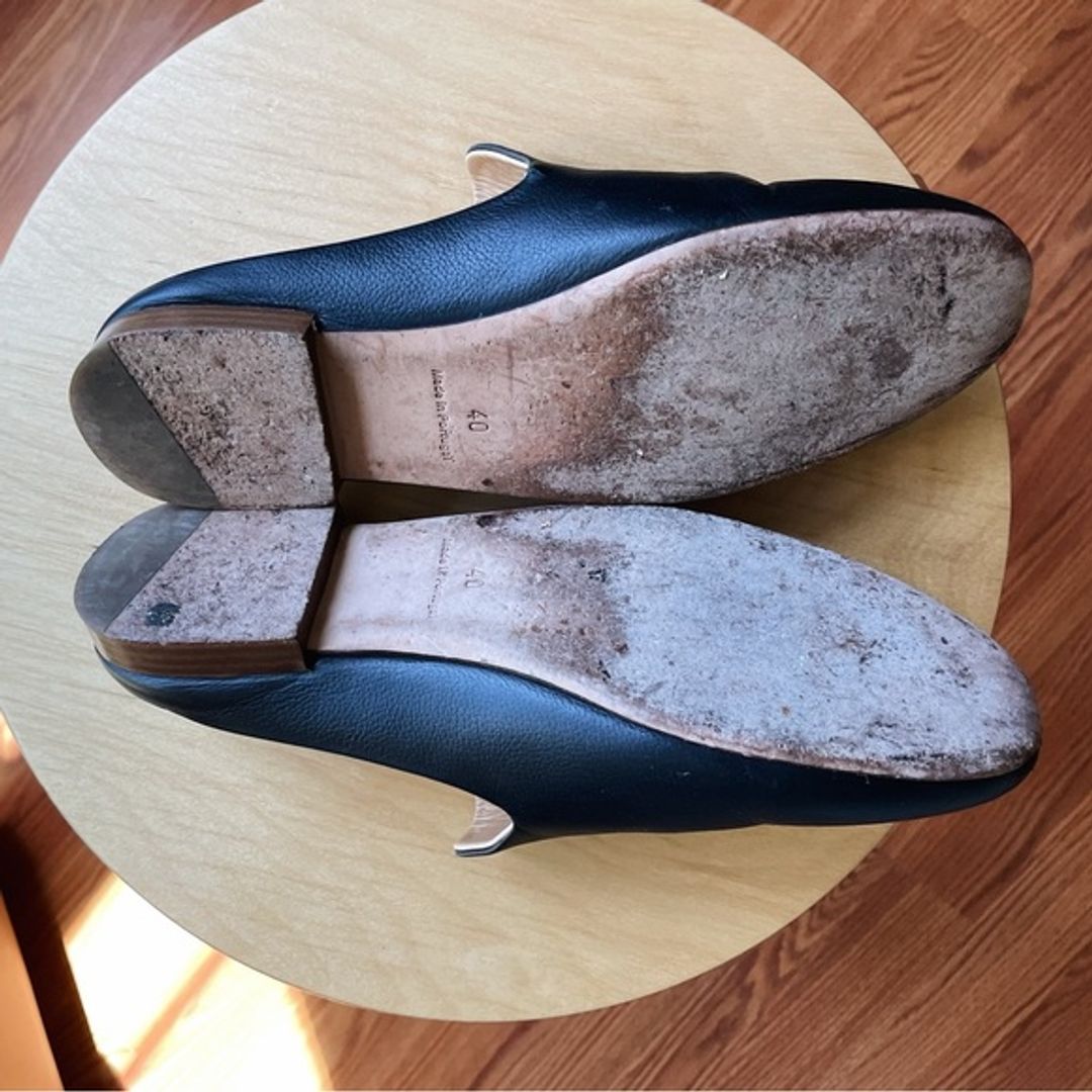 COS Black Leather Loafers